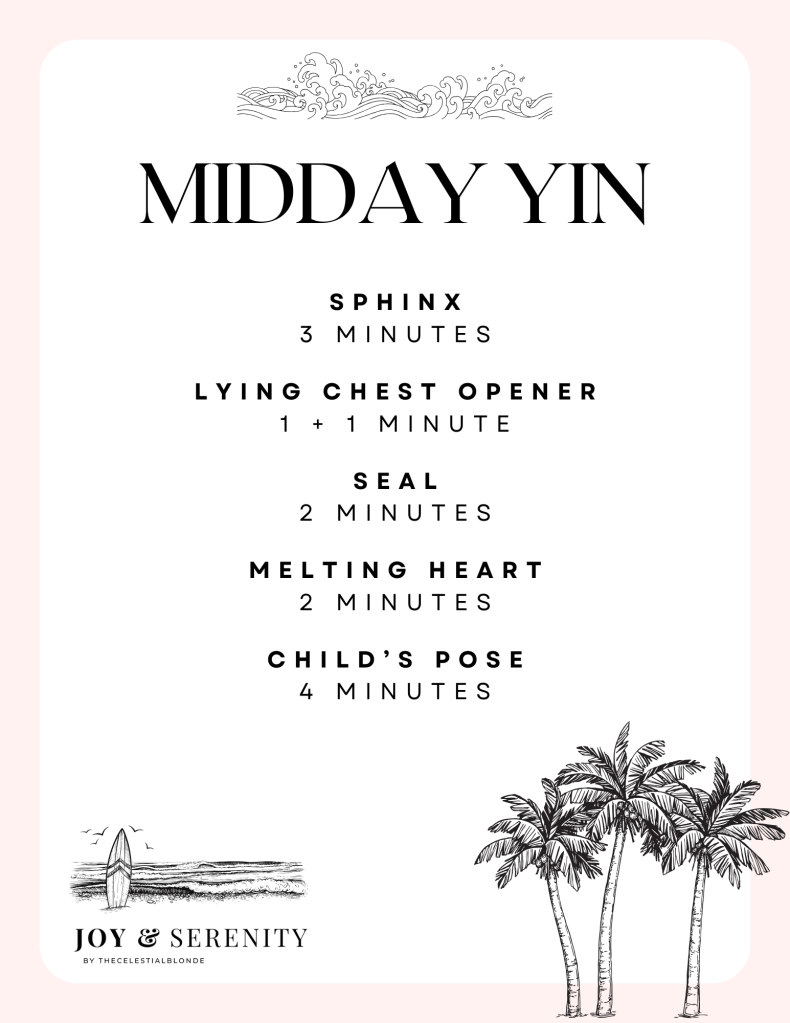midday yin yoga sequence chest opening asana